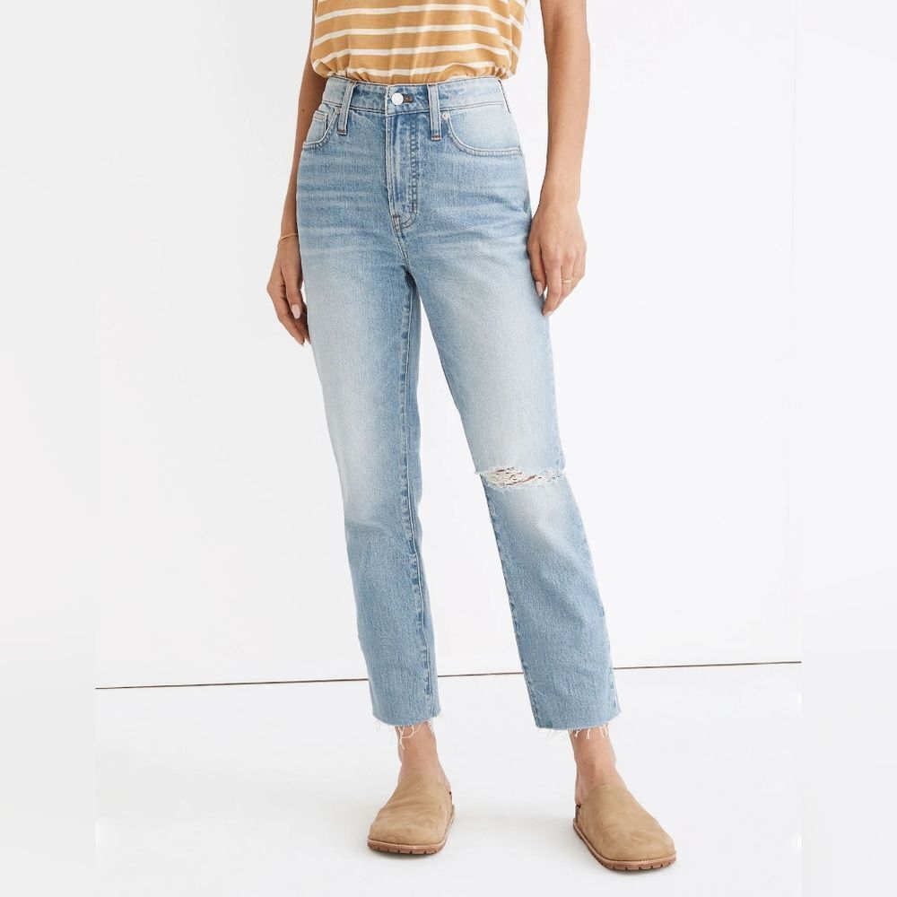 NWT Madewell The Perfect Curvy Vintage Ripped Jean Size 30